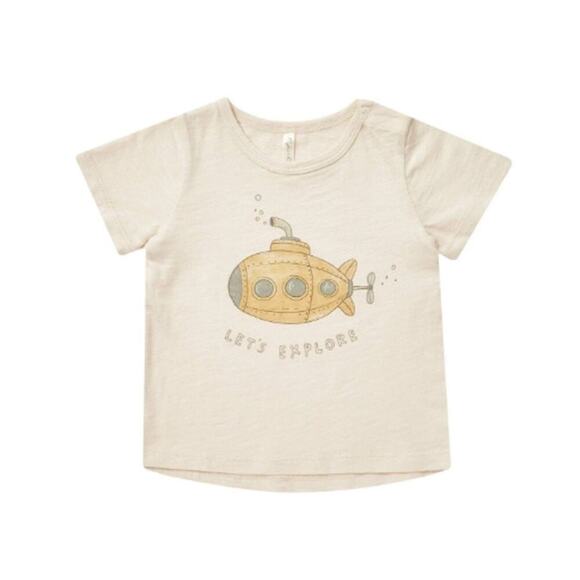 Rylee + Cru Baby Cream Submarine Basic Tee Size 3-6 M - Picture 3 of 6